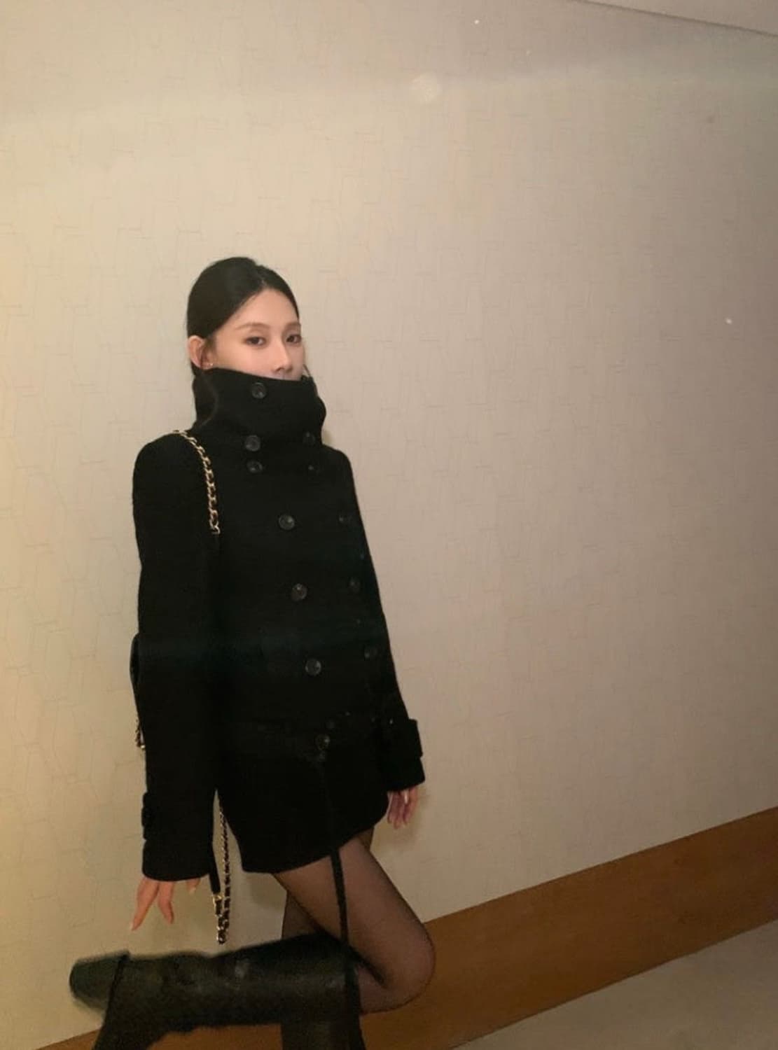 울100 하이넥 숏코트 상품이미지1