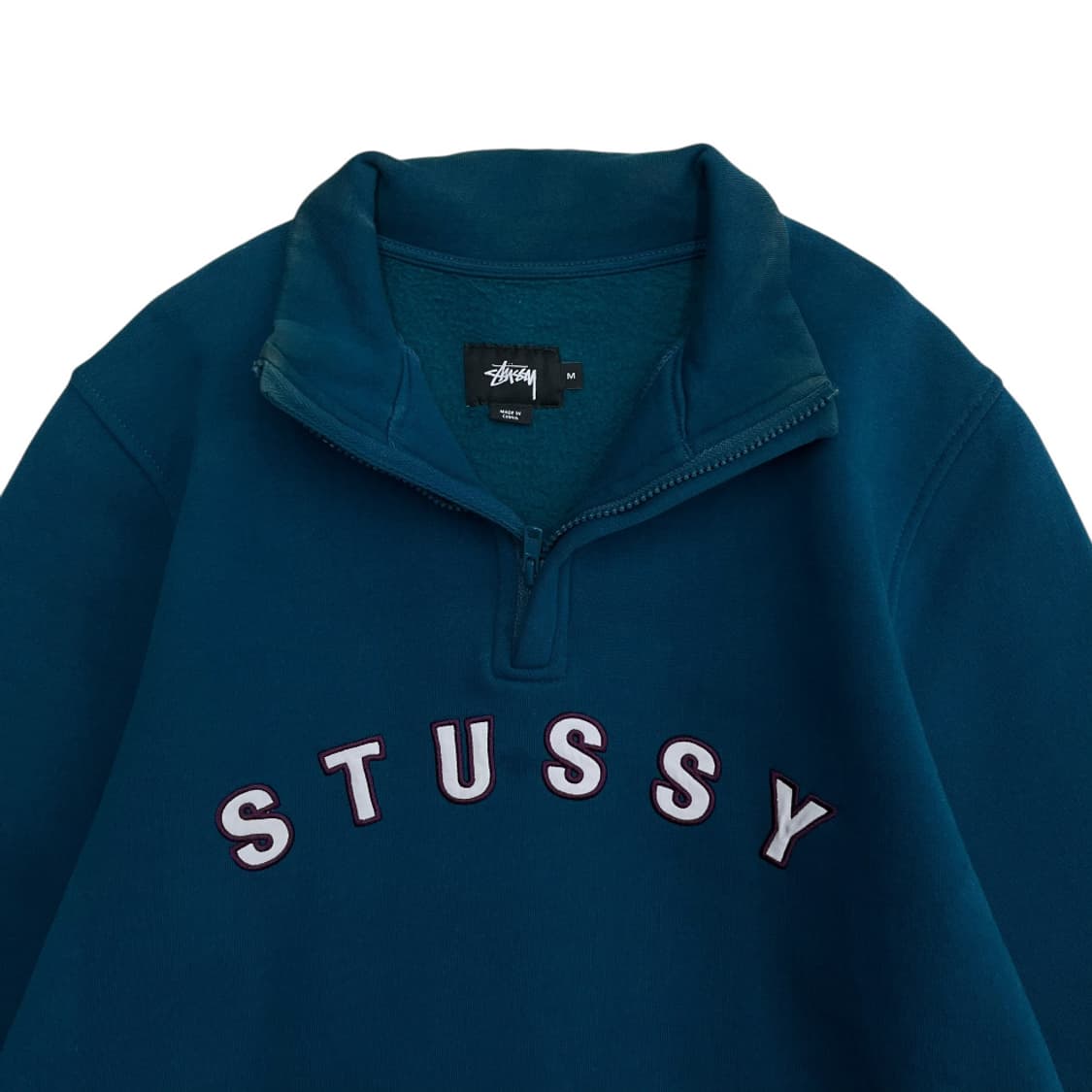 스투시 센터로고 코발트블루 반집업 M 상품이미지4