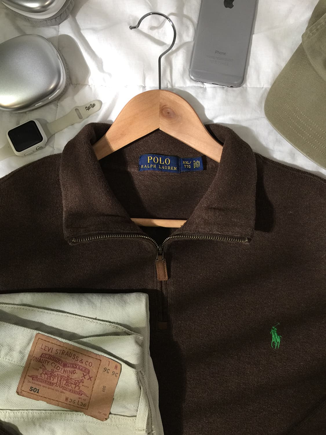 (MAN) 폴로랄프로렌 스웻 반집업 XL  상품이미지2