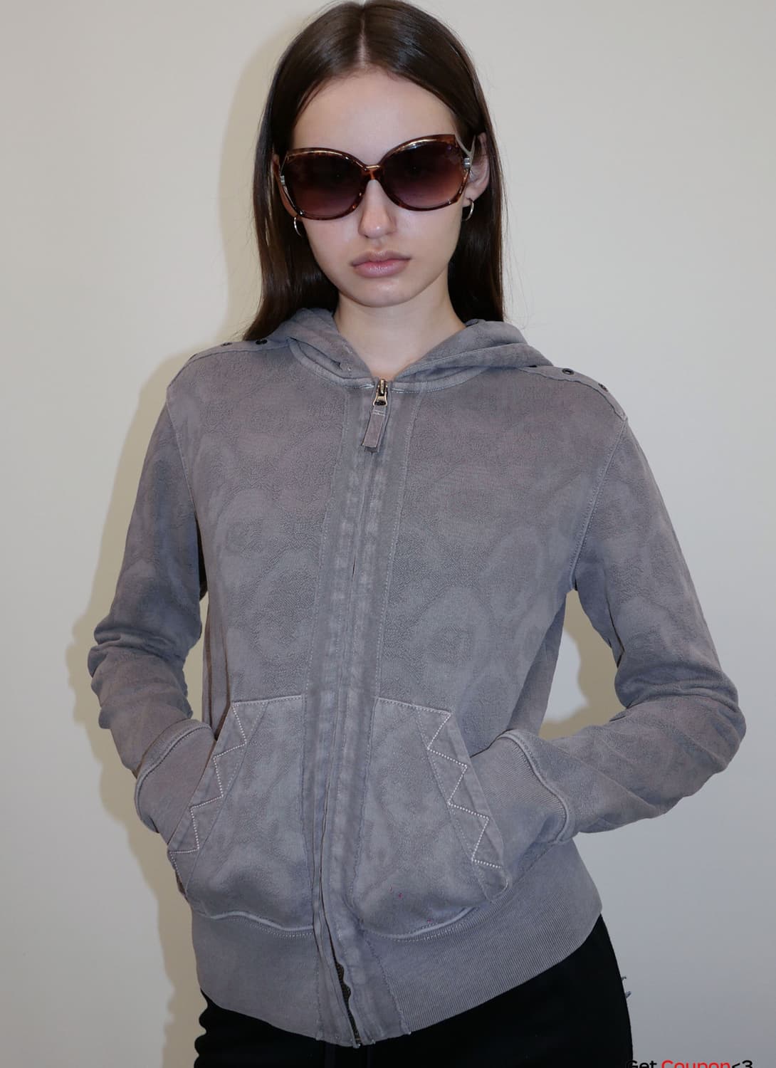 스컬프터 Jacquard Hoodie Zip-Up Charcoal 상품이미지3