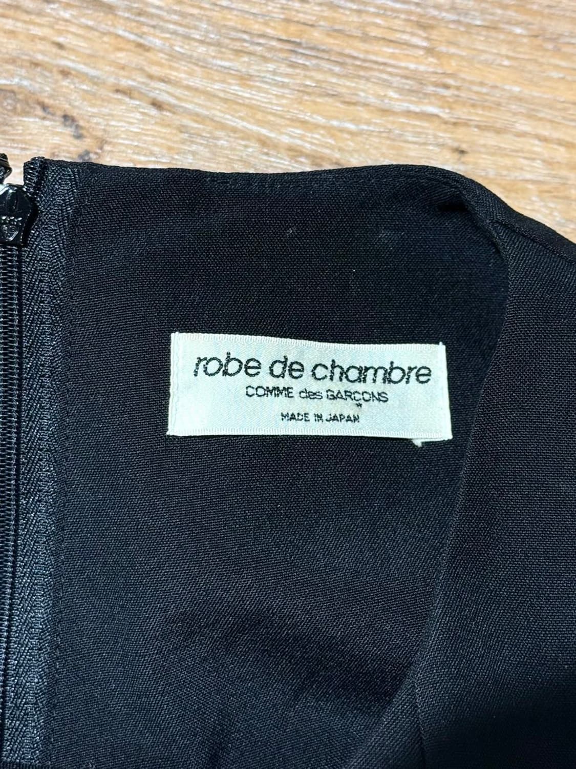 꼼데가르송 robe de chambre 블랙 울 슬리브리스 롱 원피스 상품이미지7