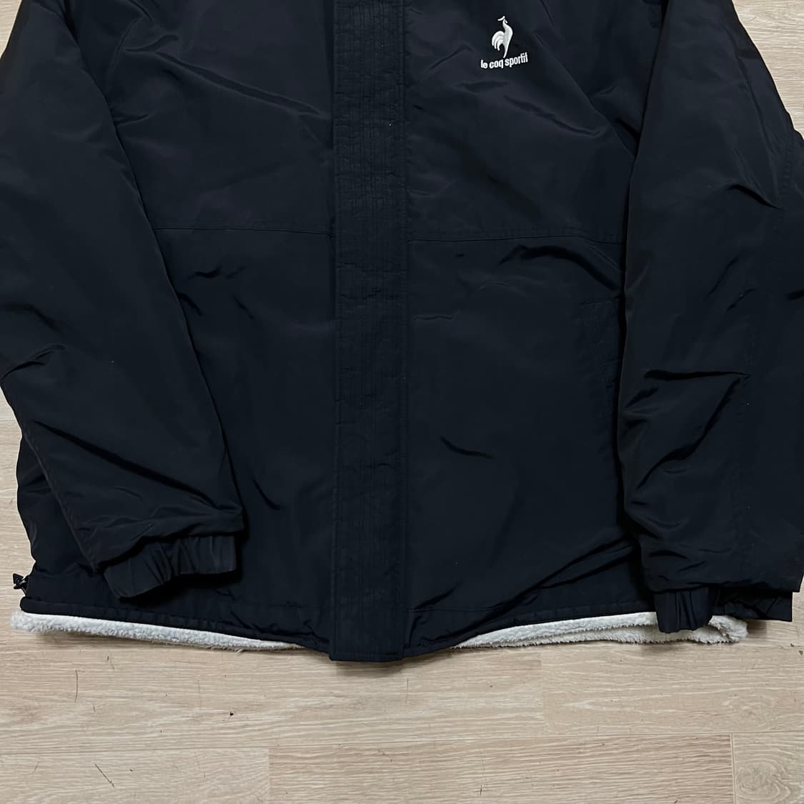 르꼬끄 리버시블 뽀글이 후리스 바람막이 후드자켓 [블랙] XL/105 상품이미지3