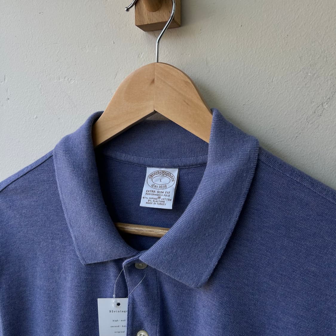 16546 - 브룩스 브라더스 블루 반팔 카라티 상품이미지3