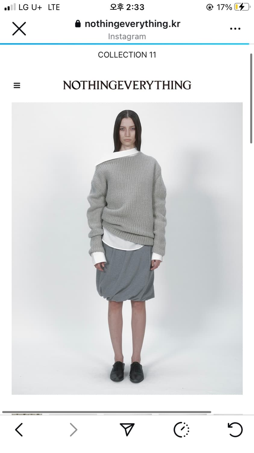 낫띵에브리띵 그레이 스웨터 상품이미지1