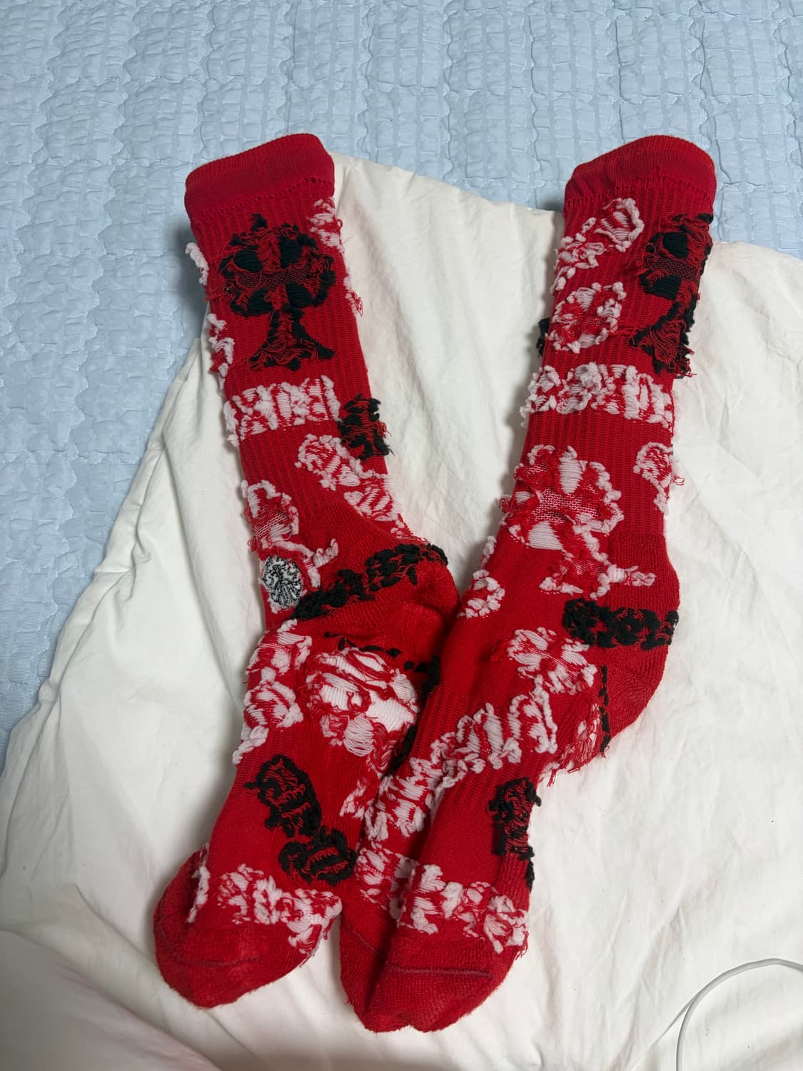 크롬하츠 스텐실 양말 레드 size M 상품이미지4