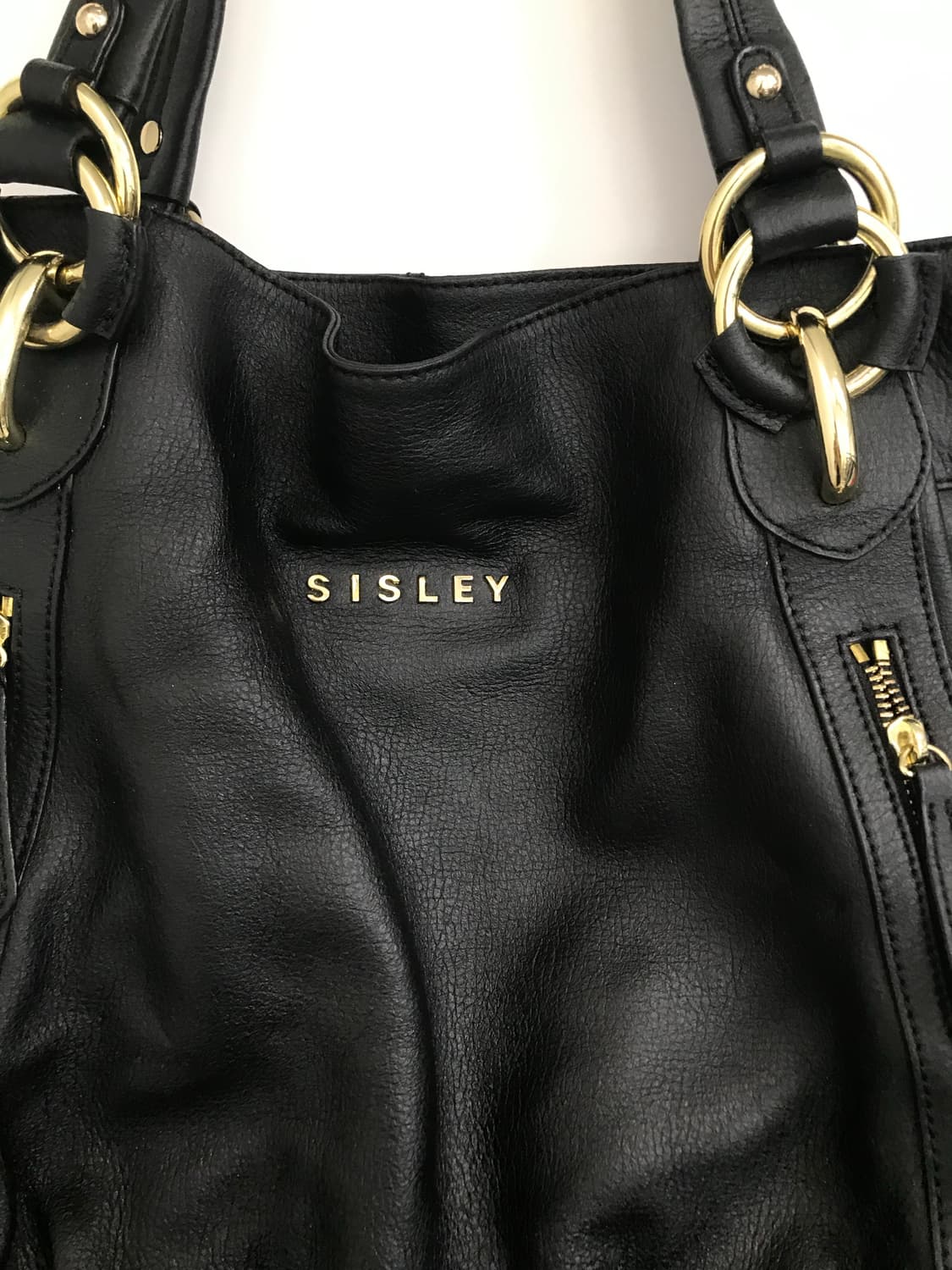 Sisley 시슬리 금장 블랙 숄더백  상품이미지5