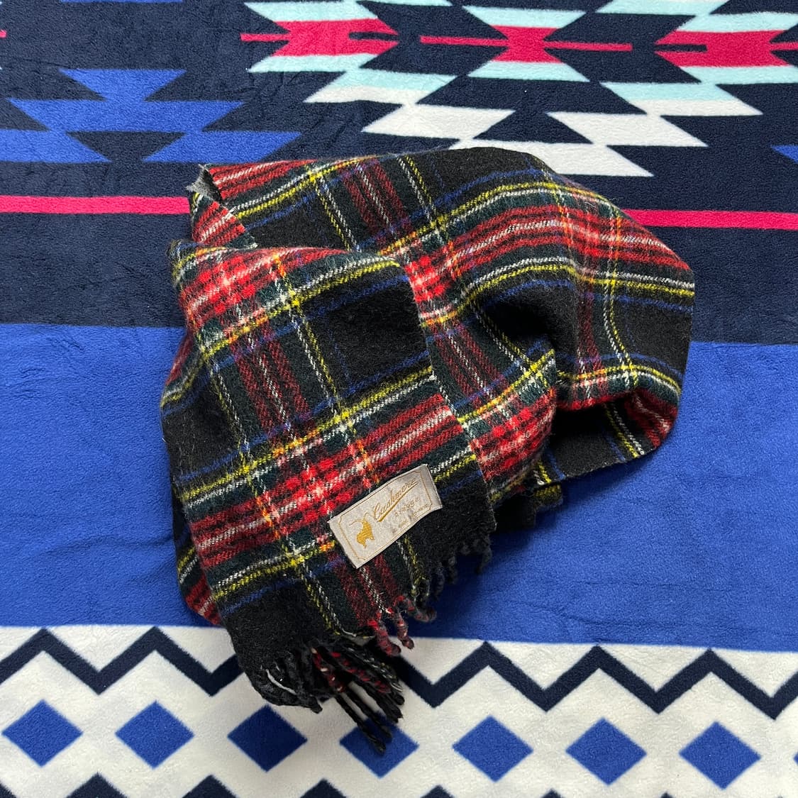 캐시미어 체크 머플러 상품이미지1