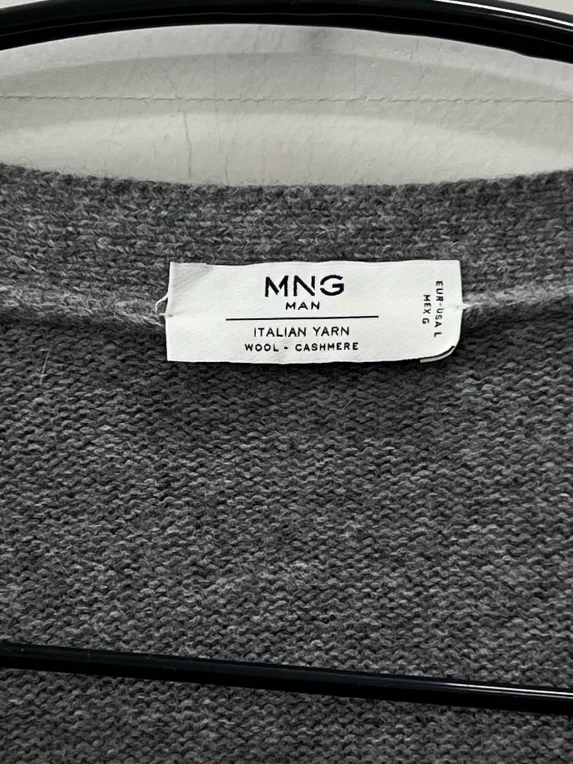 (L) MNG 남성 울캐시미어 가디건 그레이 상품이미지4