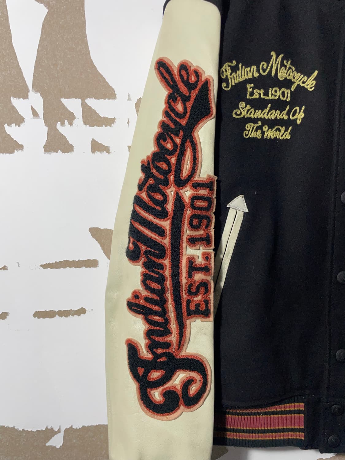 90‘s 인디안모터사이클 바시티 자켓 상품이미지7