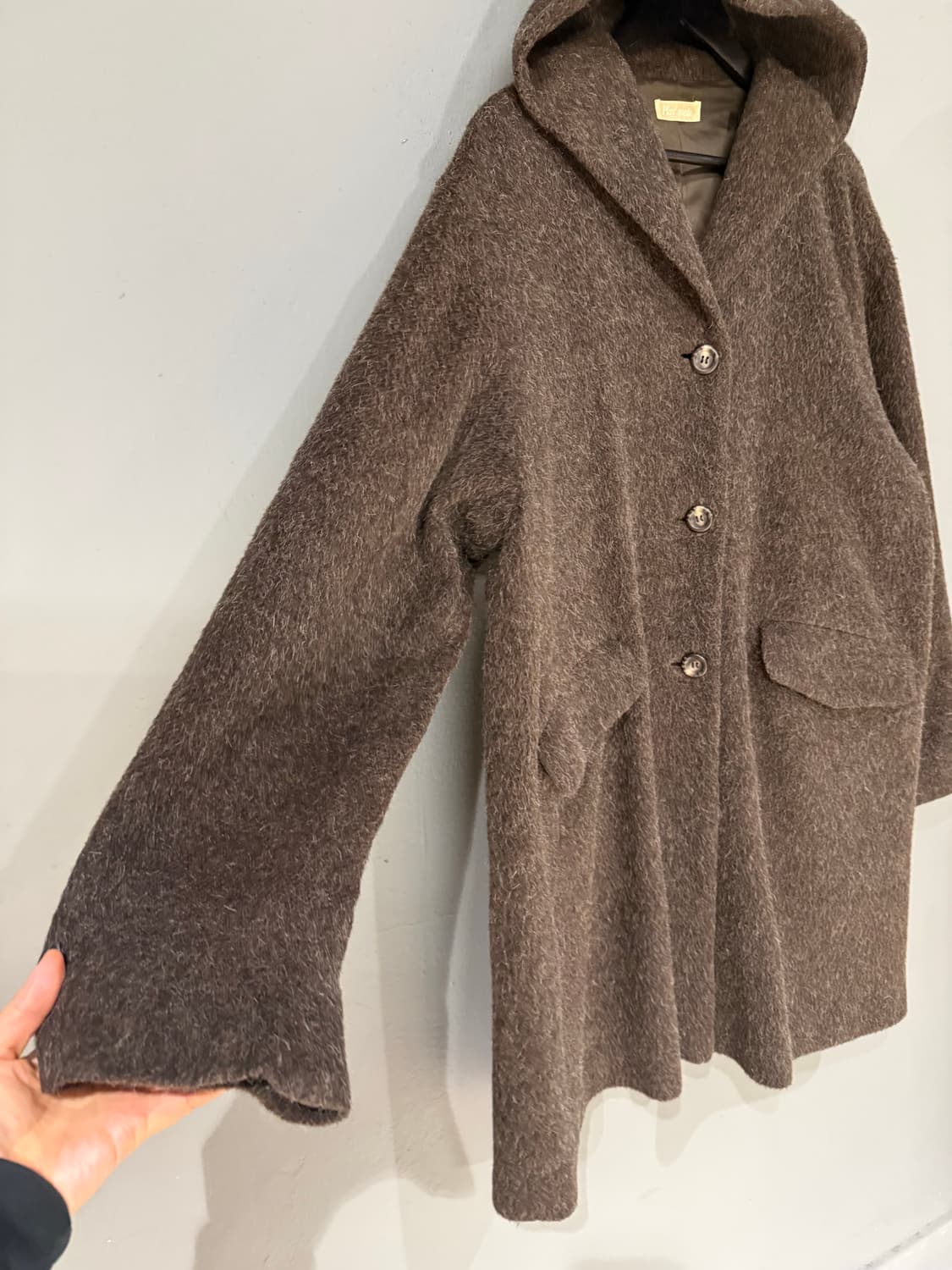 Mohair blend hood coat 상품이미지9