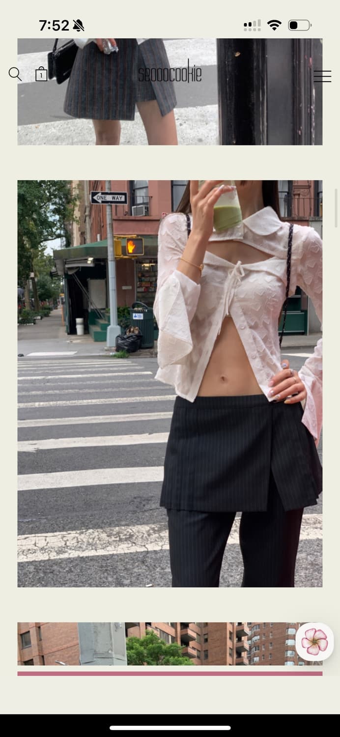 서쿠키 애니스 하트 블라우스 S 상품이미지1