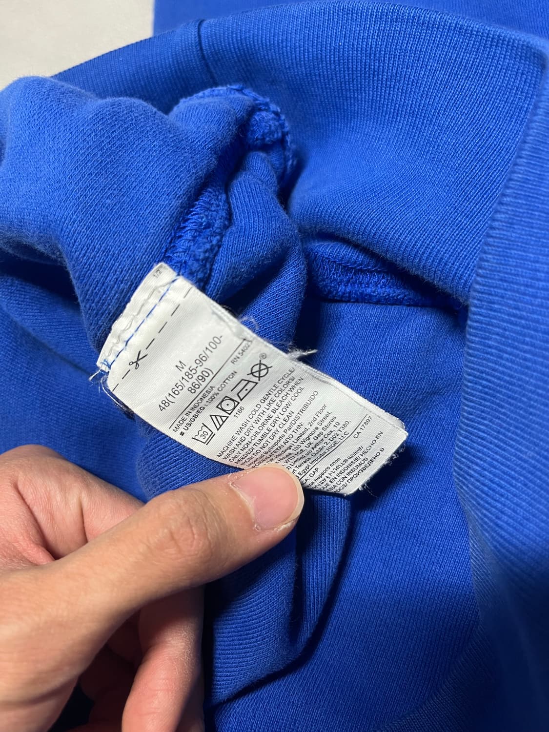 [M] 이지갭 퍼펙트 후디 블루 yeezy X gap 상품이미지4