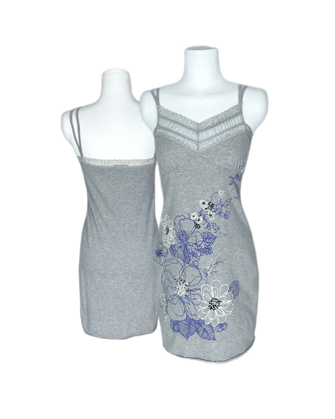 grey lace flower dress 상품이미지1