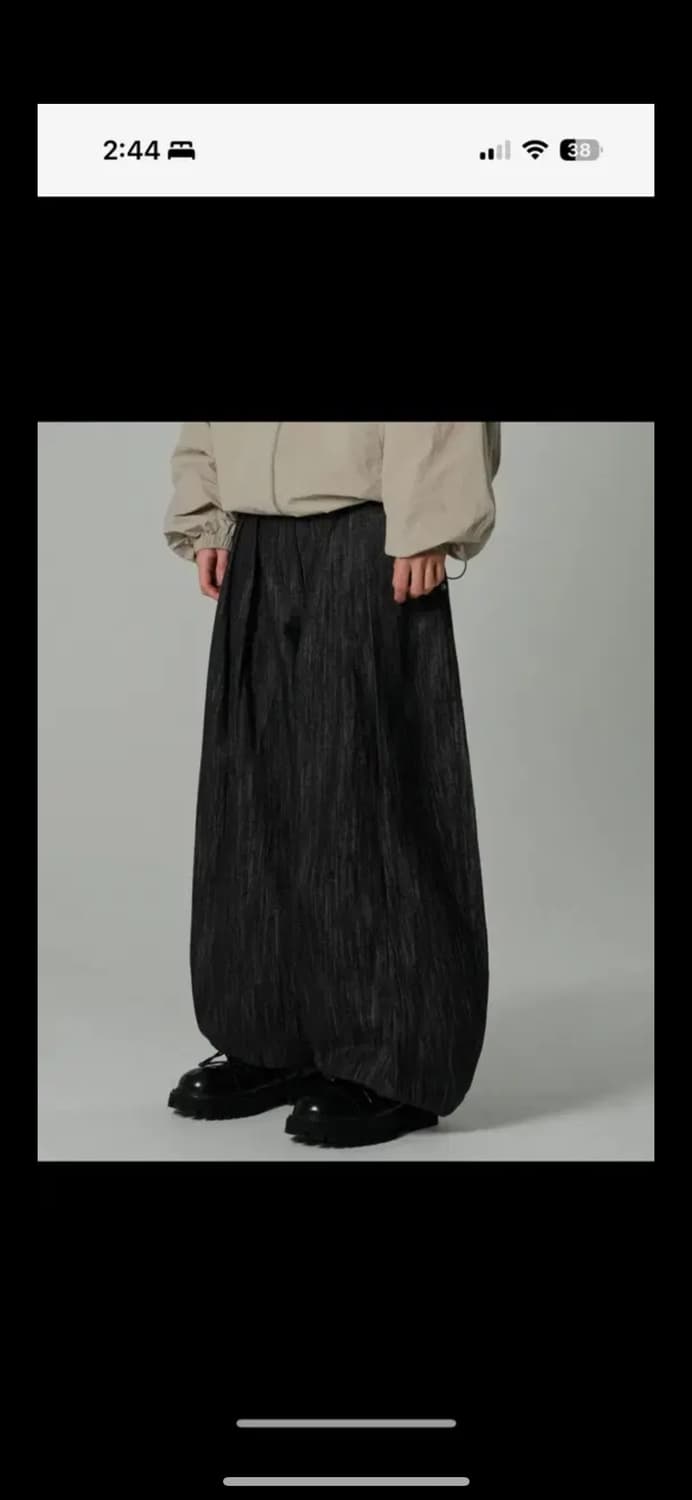 아이돈워너셀 Aurora Denim Balloon Pants Black 상품이미지1