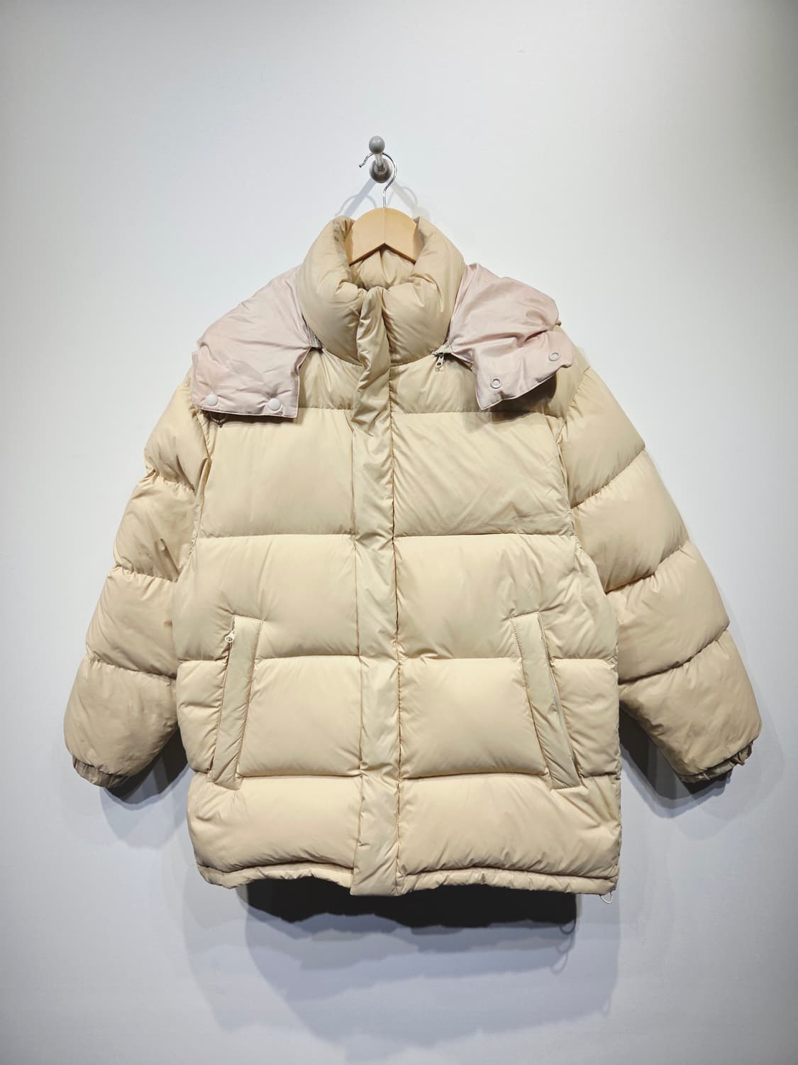 라퍼지스토어 프리미엄 덕다운 패딩 크림 상품이미지2