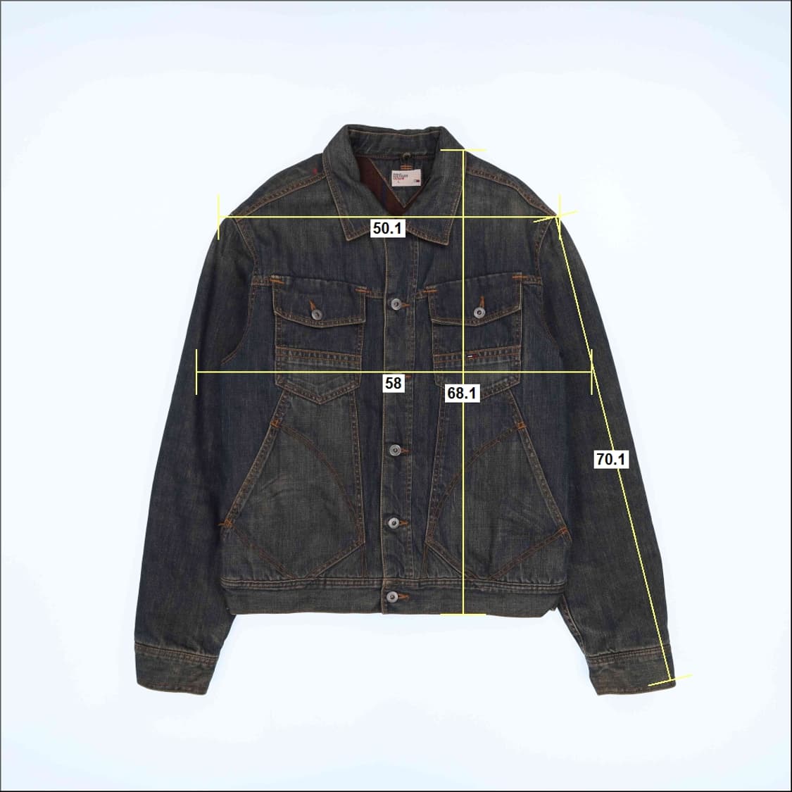 [L] 타미힐피거 남성 데님 패딩 점퍼 자켓 N6985 상품이미지8