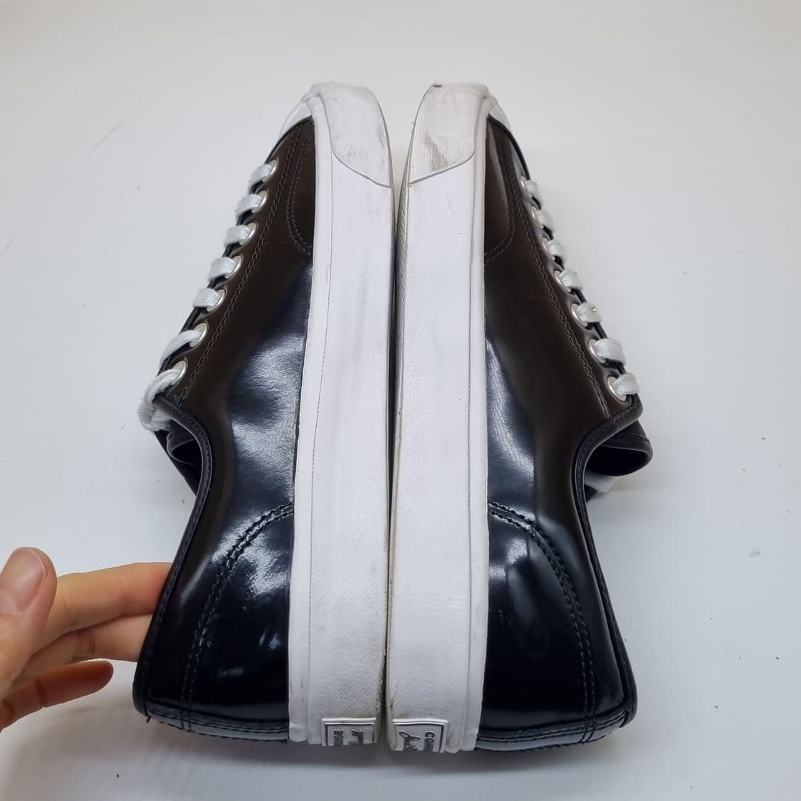 컨버스 잭퍼센로우 레더 블랙 스니커즈255. 상품이미지5