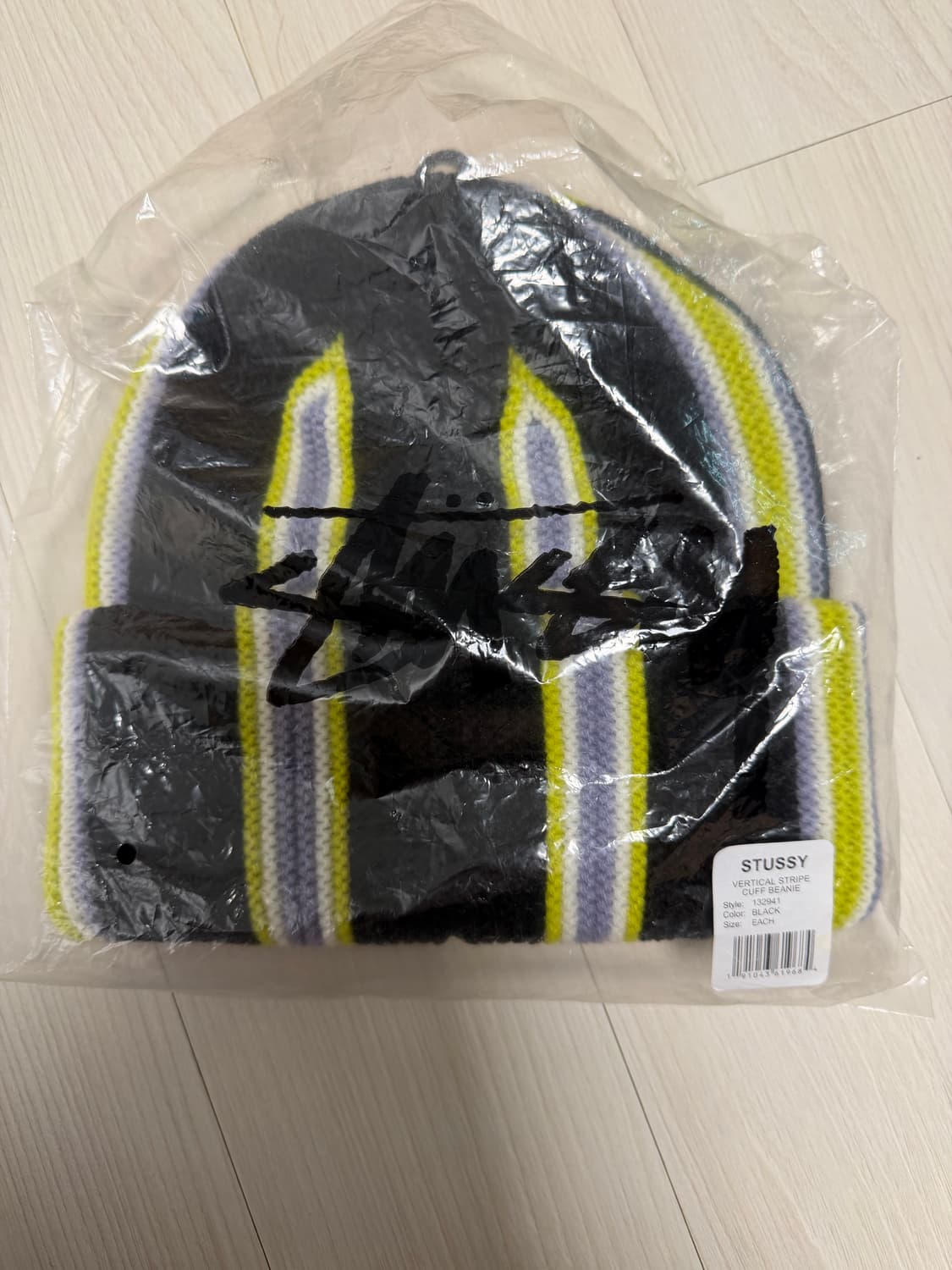 새상품/스투시 버티컬 스트라이프 커프 비니 상품이미지5