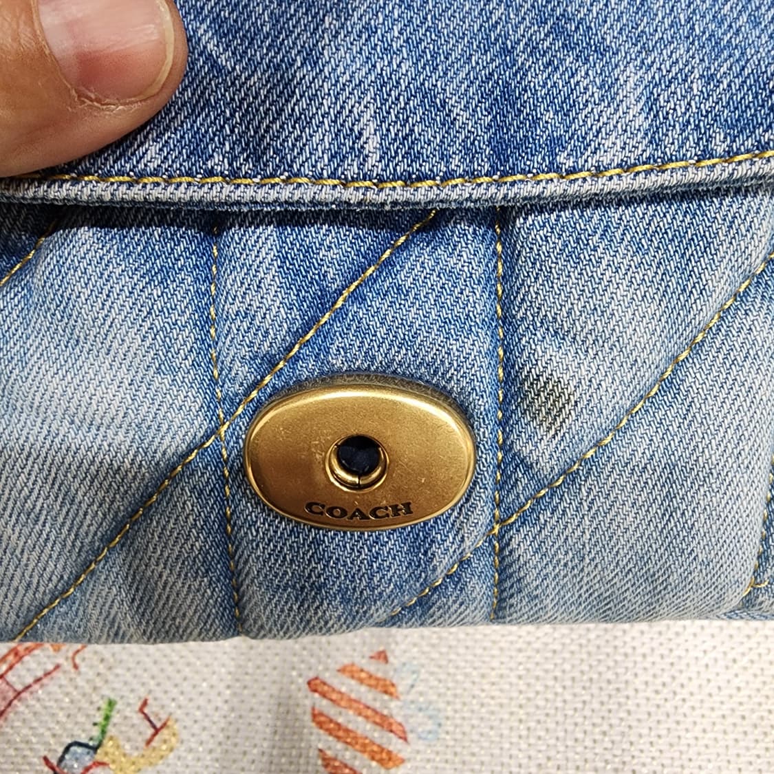 코치 데님 태비 20 숄더백 새제품 오염있음 상품이미지8
