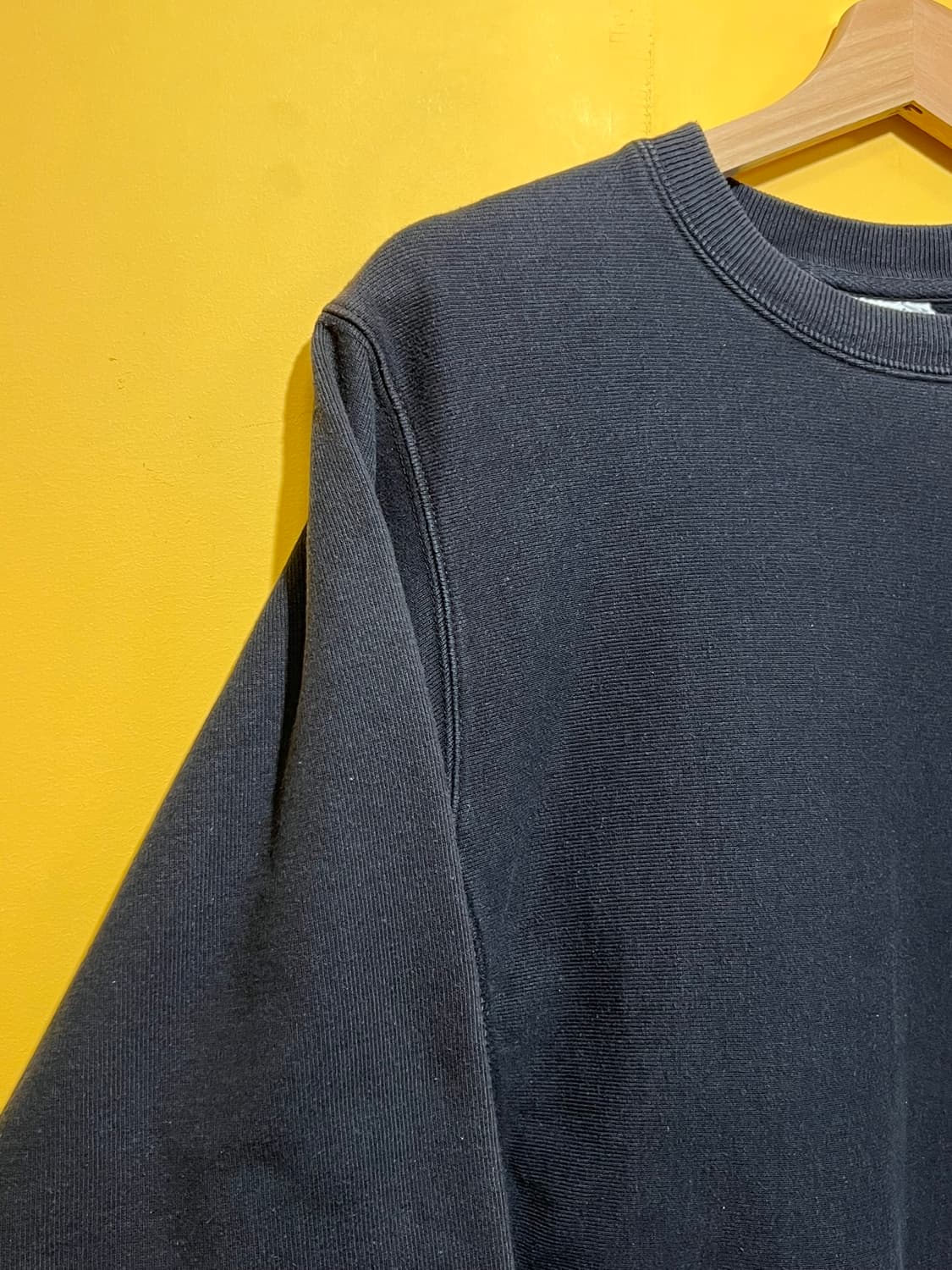 [S] 챔피온 헤비웨이트 리버스위브 맨투맨 블랙 스웻셔츠 상품이미지3