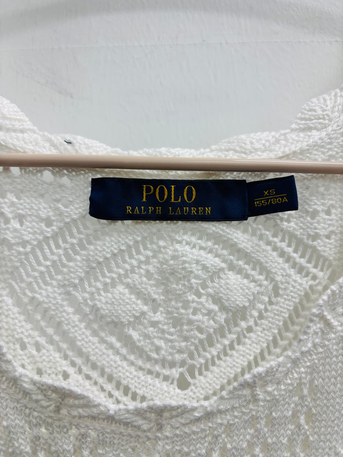 Polo 폴로 랄프 로렌 화이트 크로셰 니트 원피스 상품이미지3