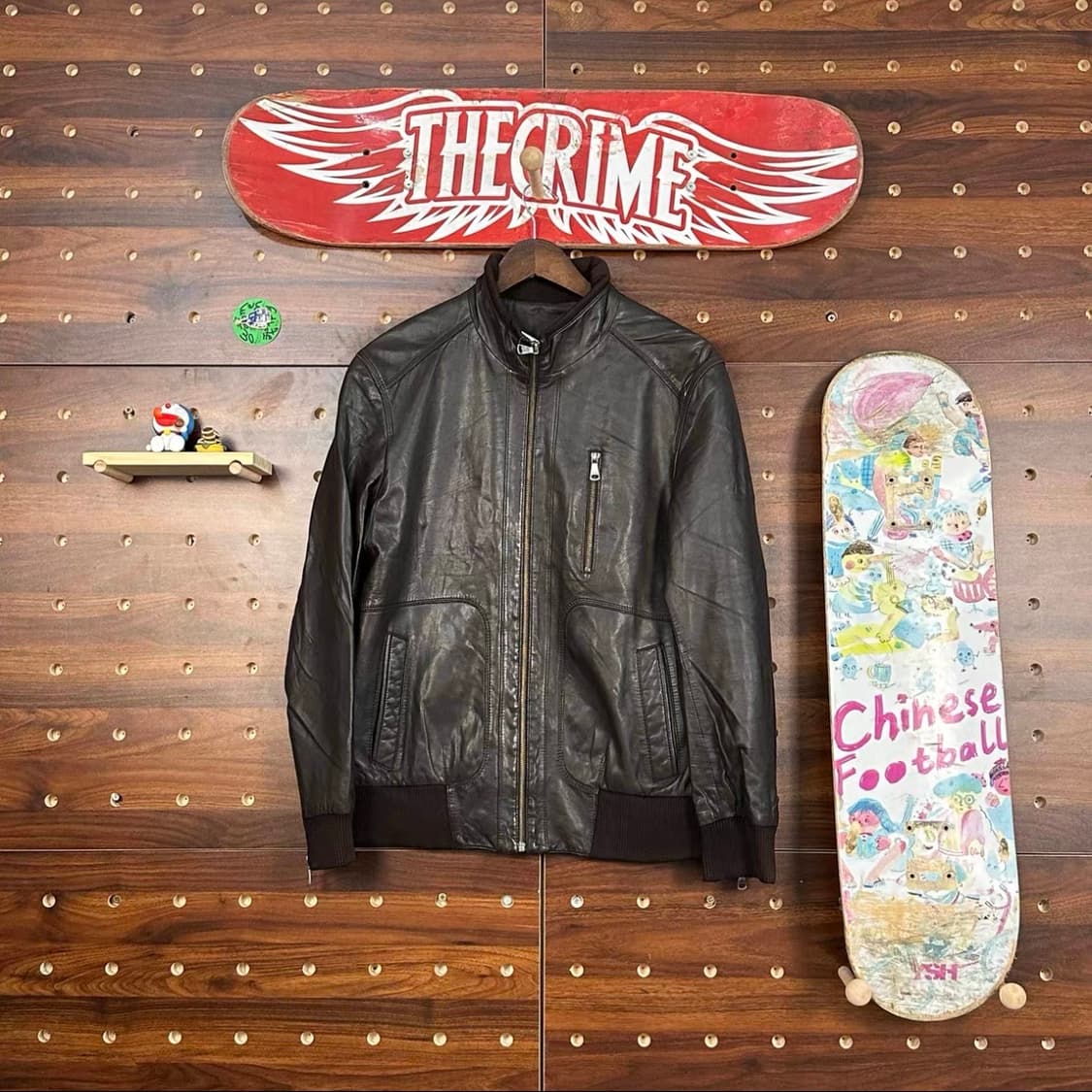 Vintage 아메리칸 캐주얼 레트로 레더 자켓 상품이미지1