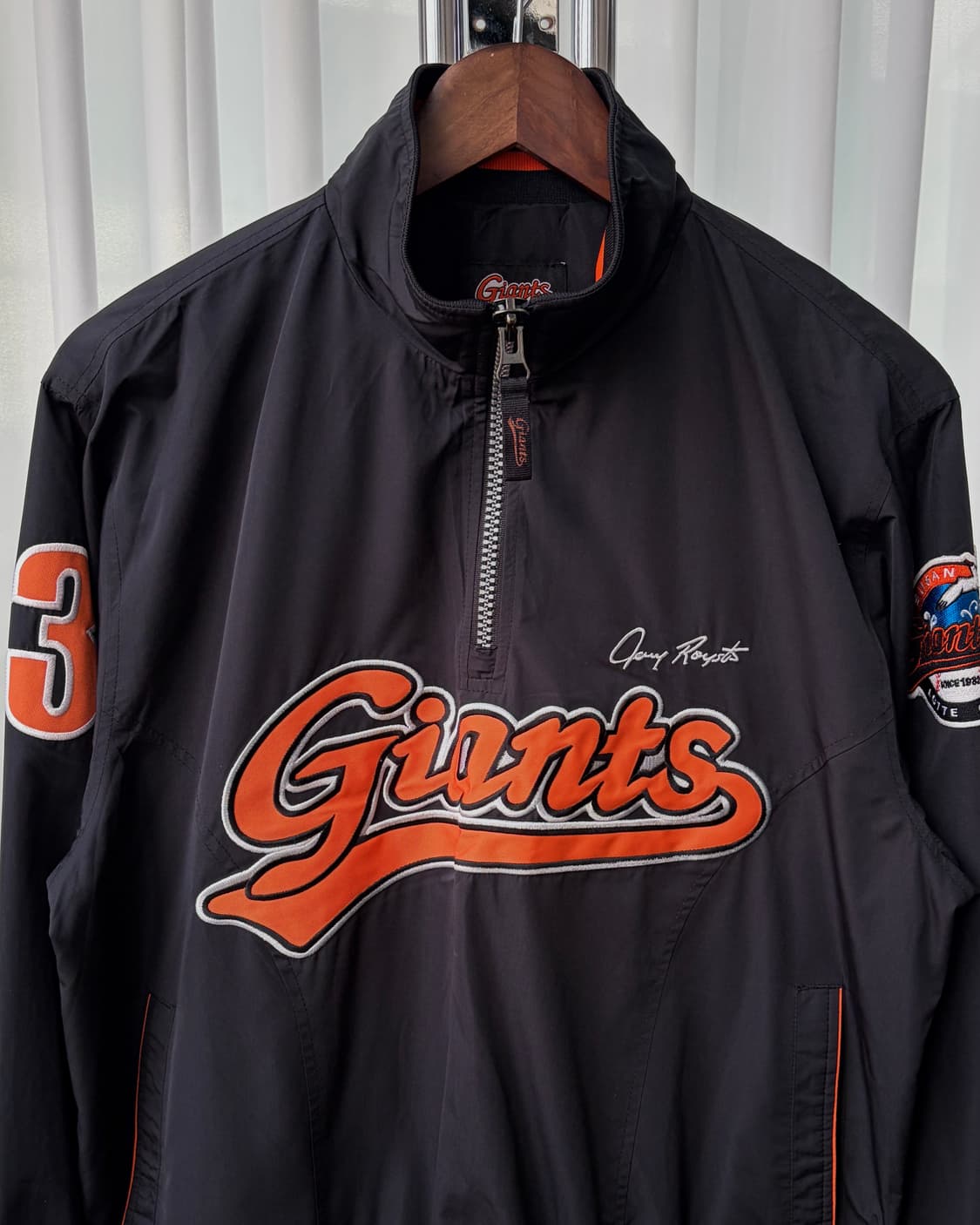 [L]롯데 자이언츠 춘추용 베이스볼 하프집업 바람막이 자켓 상품이미지4