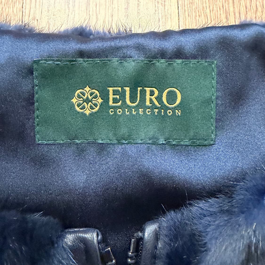 EURO 네이비 천연밍크 퍼 베스트 상품이미지3