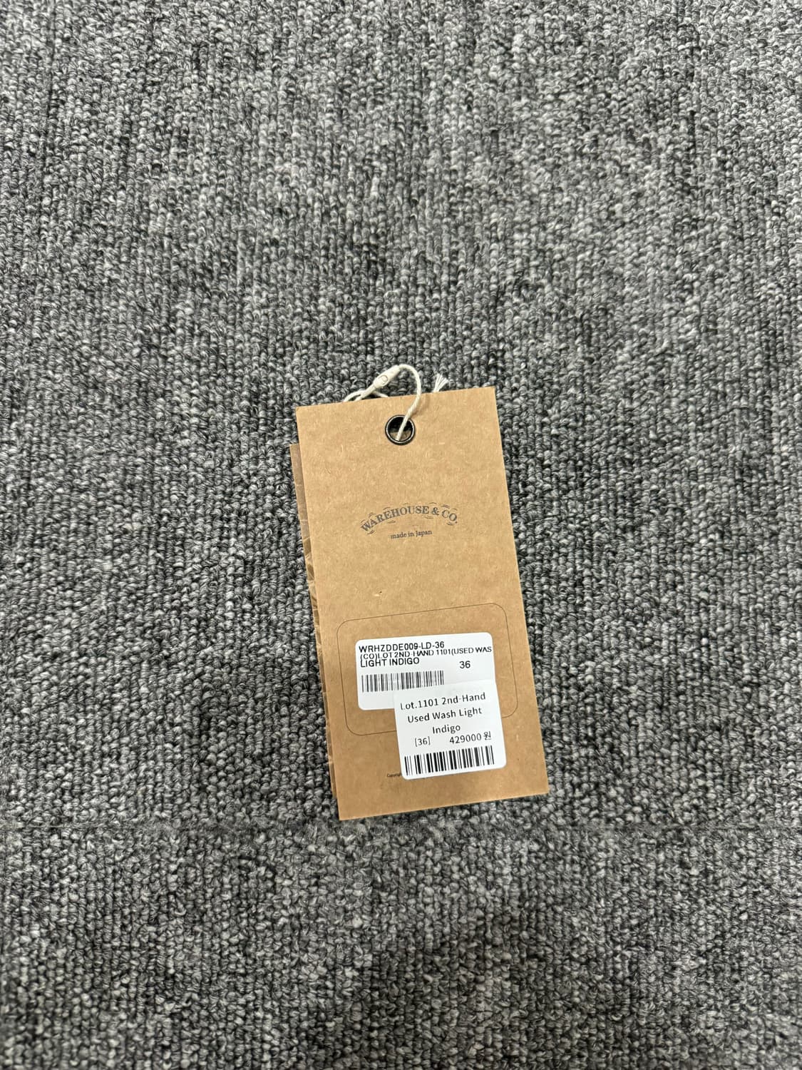 단순착용) 웨어하우스 1101 라이트 인디고 데님 36 상품이미지7