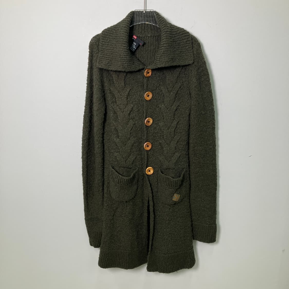 디젤 카키 울 니트 가디건 M 상품이미지1