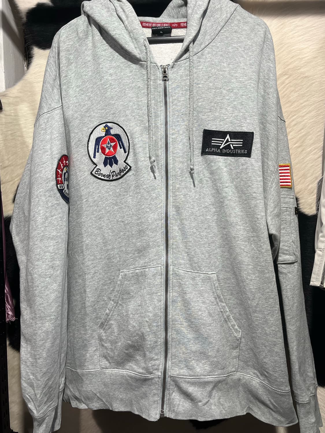 알파 인더스트리 오버핏 후드집업 상품이미지3