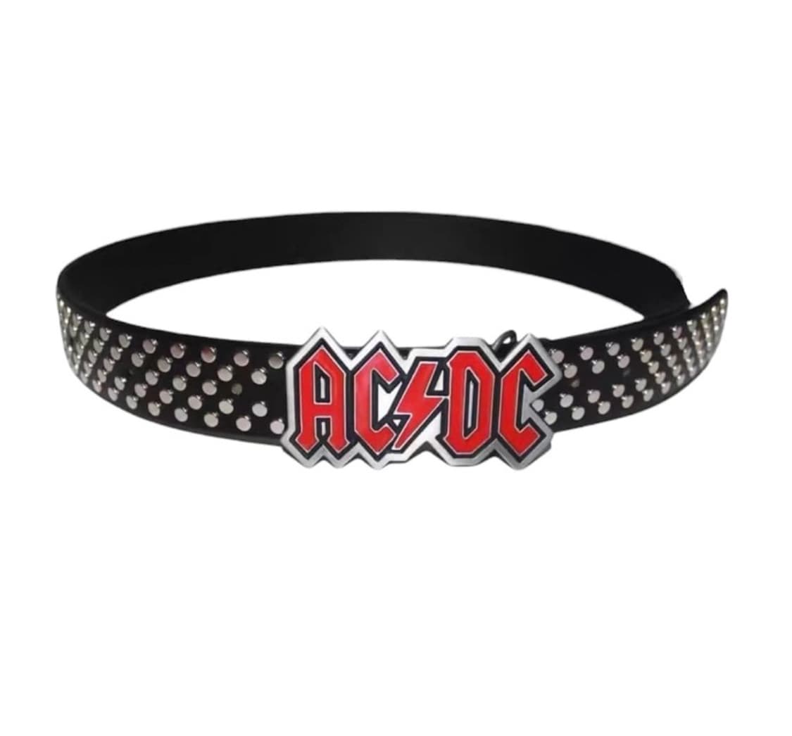AC/DC 레드 버클 빈티지무드 벨트 상품이미지1