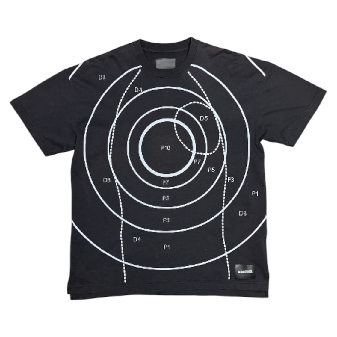 네이버후드 양면 프린팅 표적 사이드 절개 헤비웨잇 반팔 티셔츠 상품이미지1