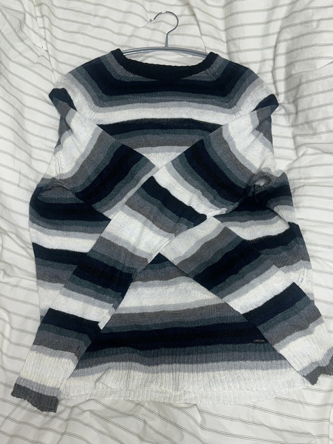 [DISEL] 디젤 빈티지 Y2K 스트라이프 슬림핏 메쉬 니트 상품이미지1