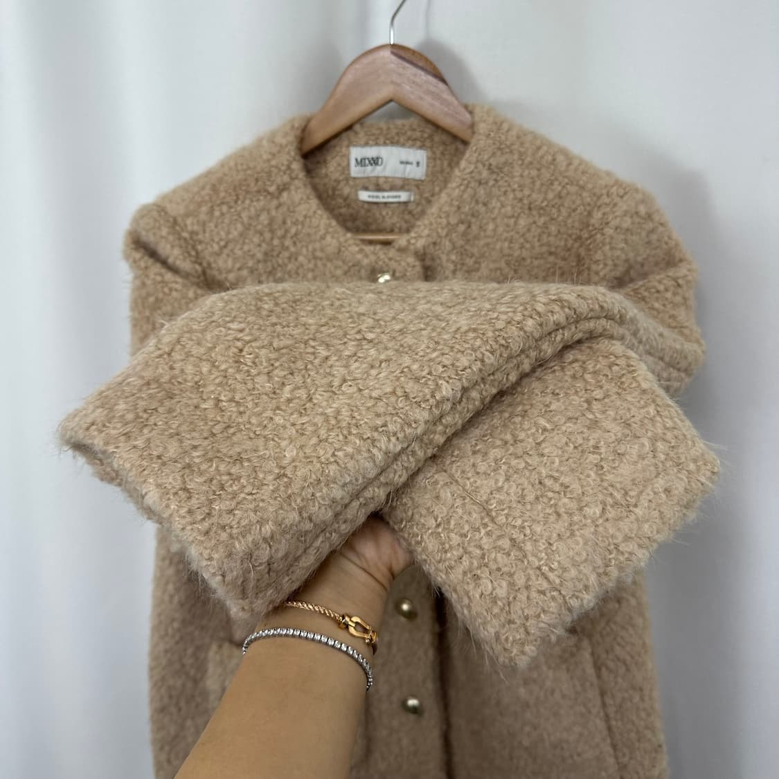미쏘 여자 울 양모 금장버튼 자켓 S (44-55추천) 상품이미지4