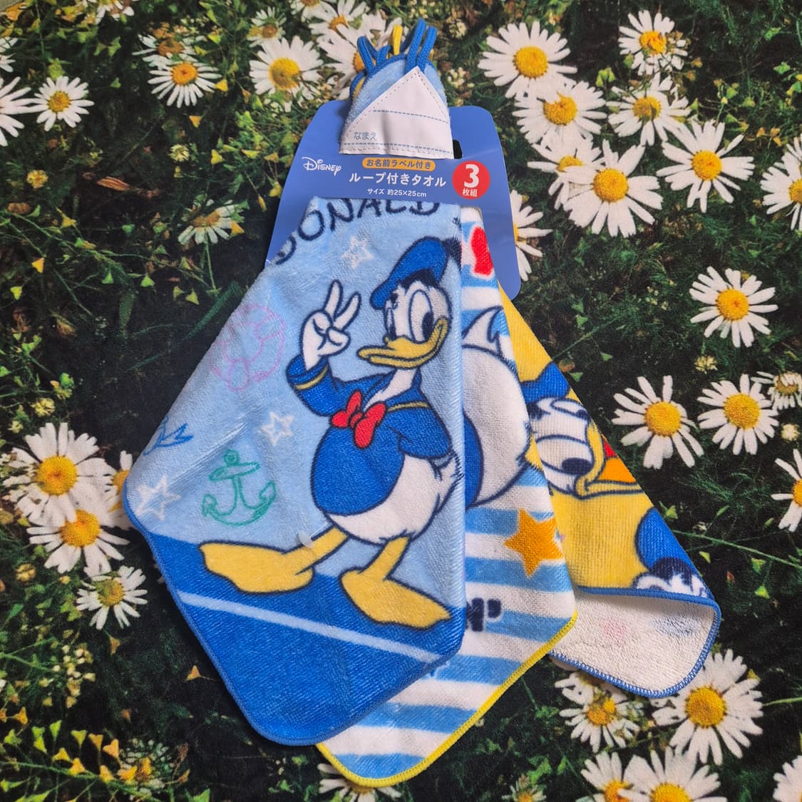 Disney 디즈니 도날드 덕 고리 수건 3매 세트 새상품 상품이미지1