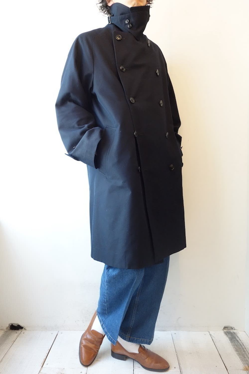 마티앤선즈 maatee&sons 코튼실크 코트 네이비 3 상품이미지7