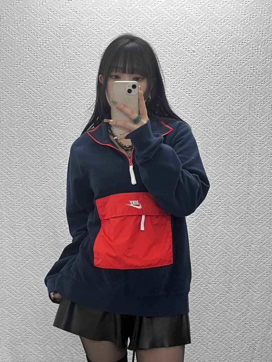 나이키 올드스쿨 레트로 00's 반집업 후리스 맨투맨 L C09536 상품이미지2