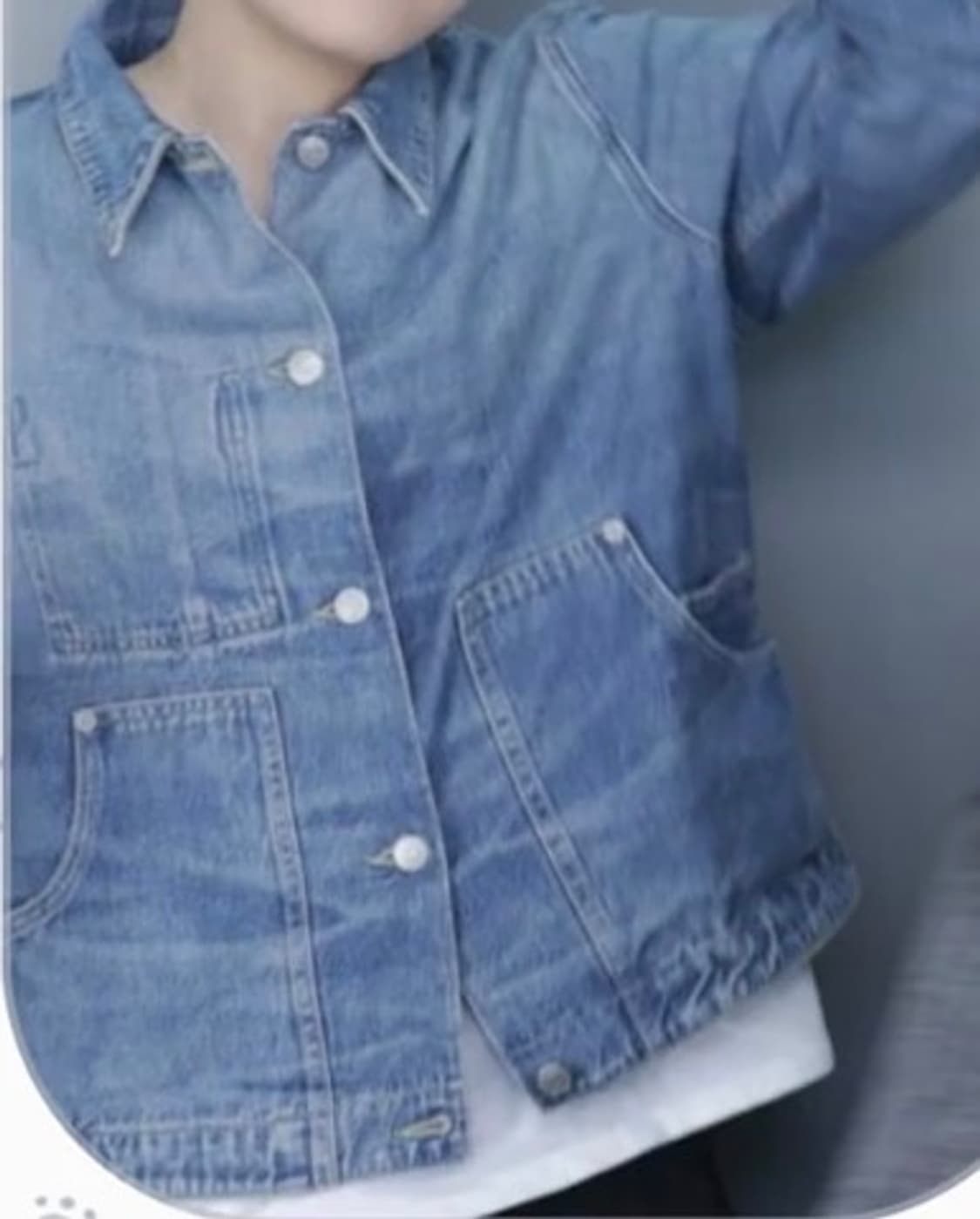 코스 박시 데님 자켓 상품이미지4