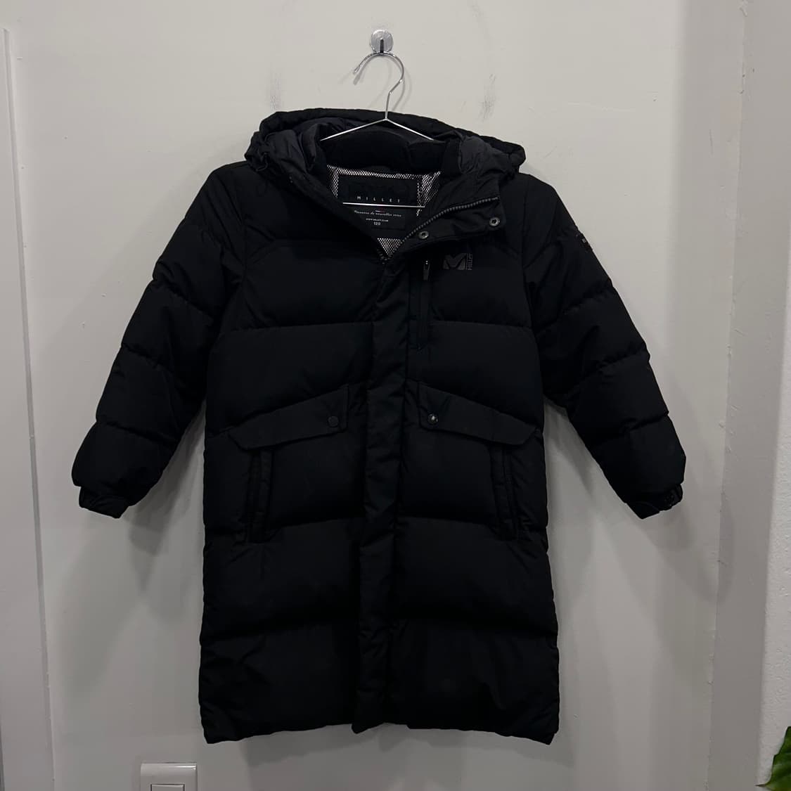 밀레 키즈 슬리브와펜 덕다운 후드 롱패딩 상품이미지2