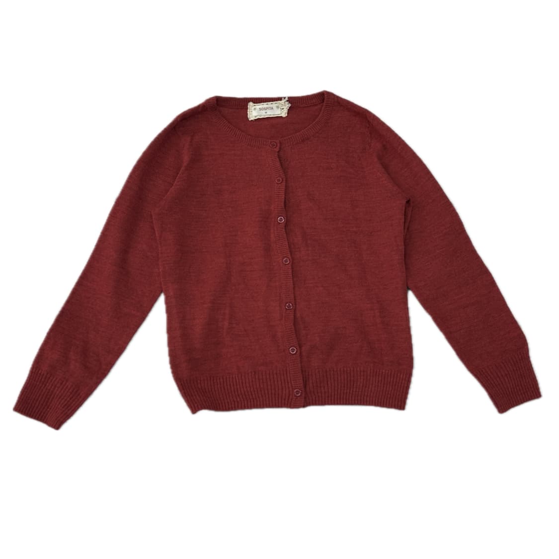 SOSPITA 레드 러블리 베이직 가디건 그런지 히피 가을 하구미  상품이미지2