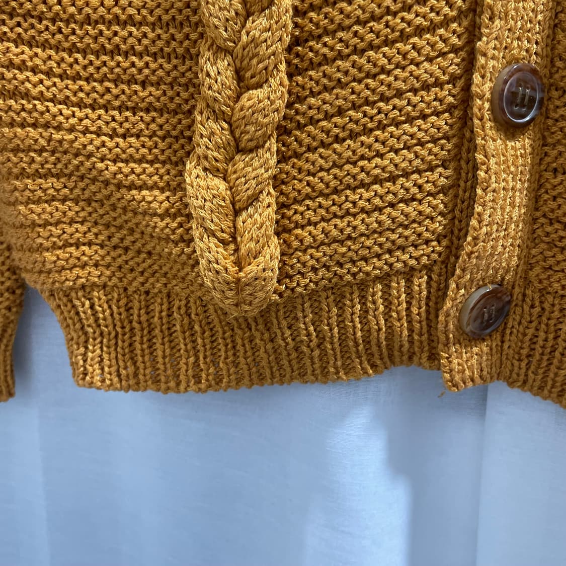 자라/ 꽈배기 패턴 글리터링 코팅 가디건/ S 상품이미지6