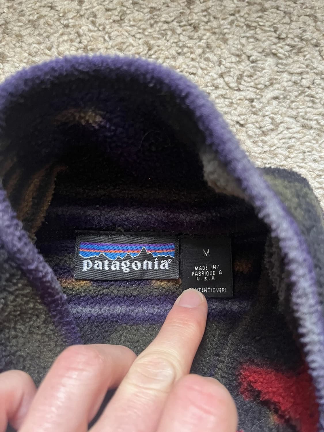 90s 파타고니아 신칠라 하프 집업 아나톨리아 패턴  상품이미지4