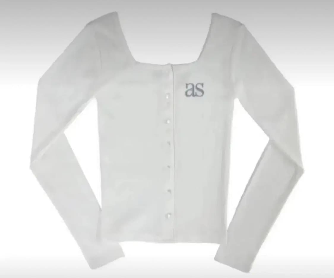 (새상품) 애즈온 시실리 버튼 가디건 sicily 화이트  상품이미지1