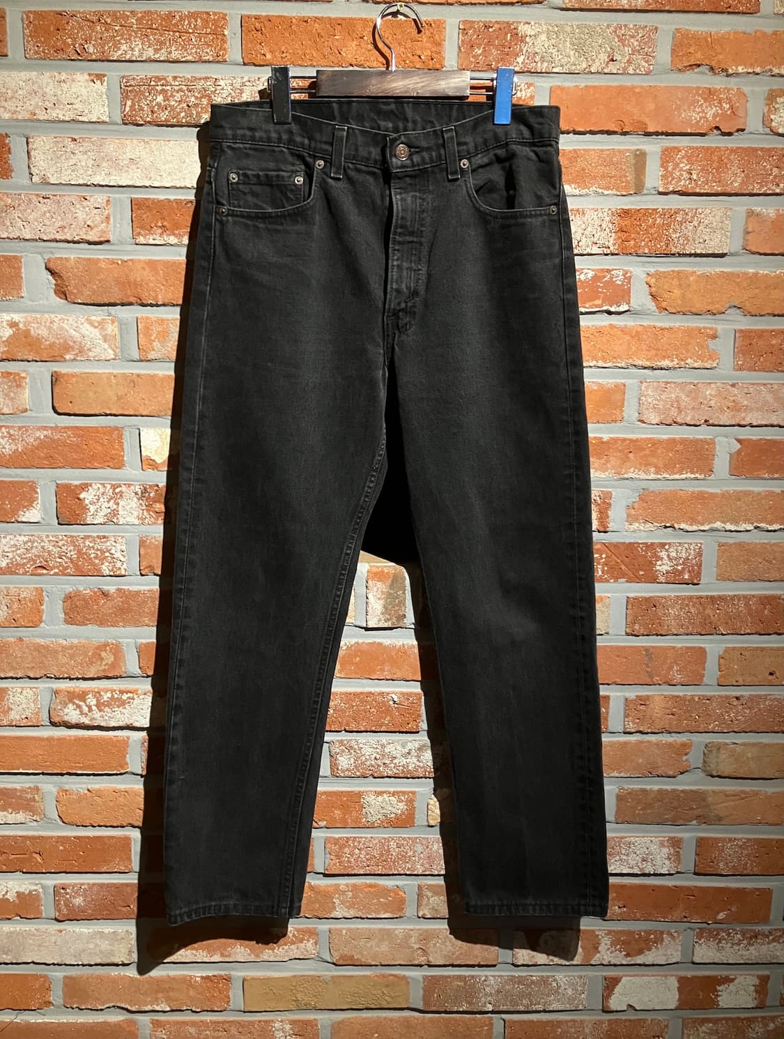 90s USA 빈티지 리바이스 505 블랙 데님 팬츠 상품이미지2