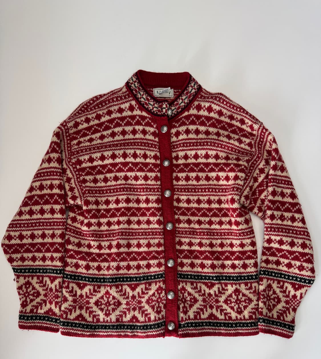 여성 엘엘빈 L.L.Bean 노르딕 니트 가디건 상품이미지1