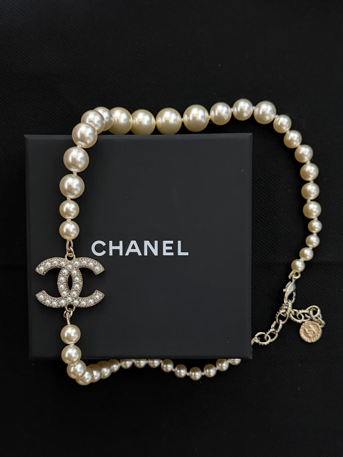 샤넬 정품 CC 빈티지 진주 업사이클링 네크리스 상품이미지1