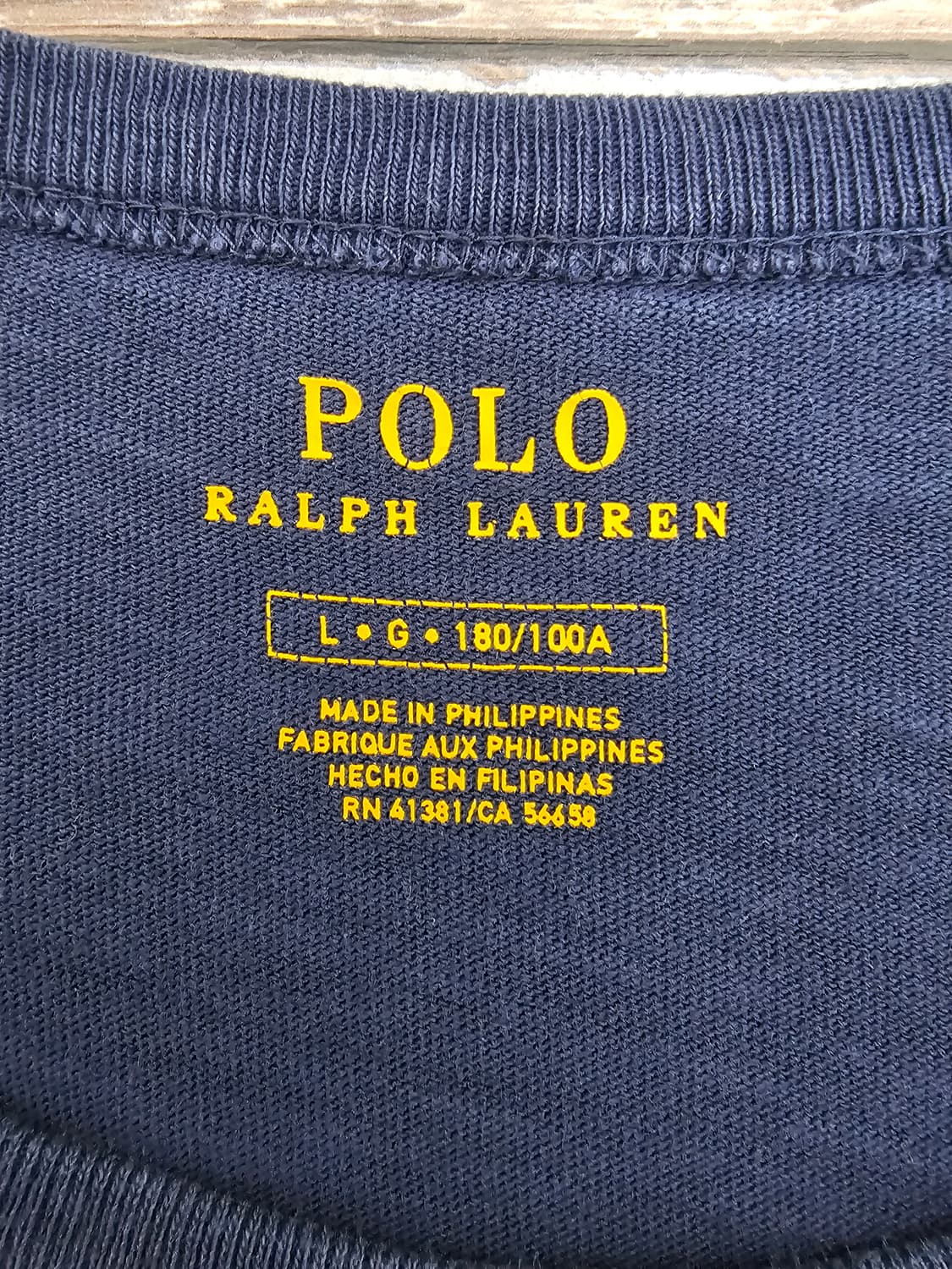 폴로 랄프로렌 네이비 반팔 티셔츠 L 상품이미지3