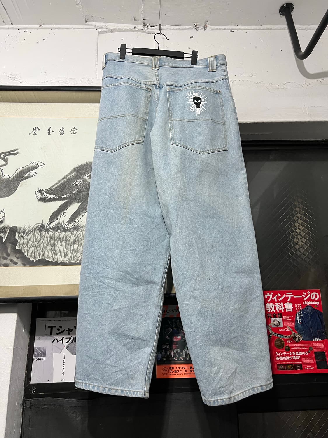 SKULL SOUL 와이드 데님 팬츠 상품이미지5