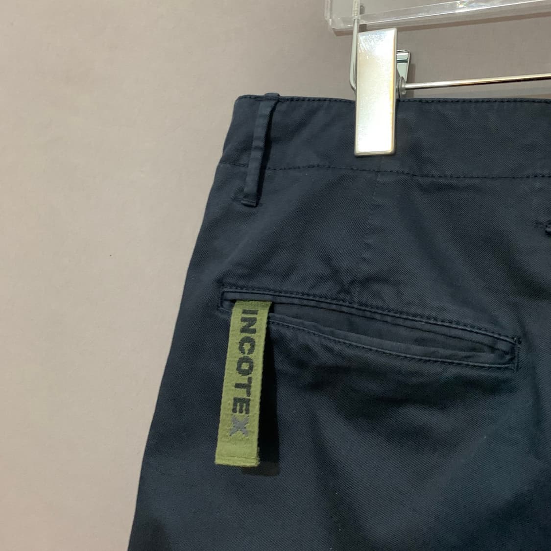 32인치 인코텍스 슬림핏 네이비 스판 치노팬츠 면바지 상품이미지3